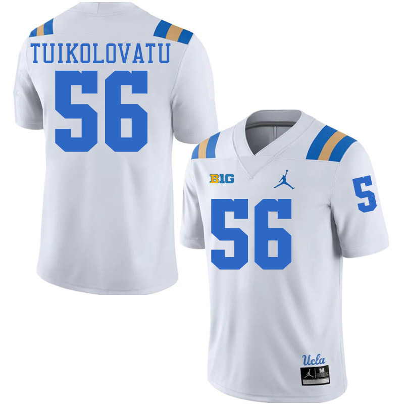 UCLA Bruins #56 Tavake Tuikolovatu Big 10 Conference College Football Jerseys Stitched Sale-White
